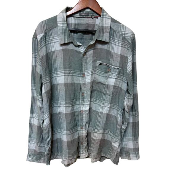 Toad&Co Other - Toad&Co Green Grey Plaid Lightweight Long Sleeve Button Down Flannel - XL